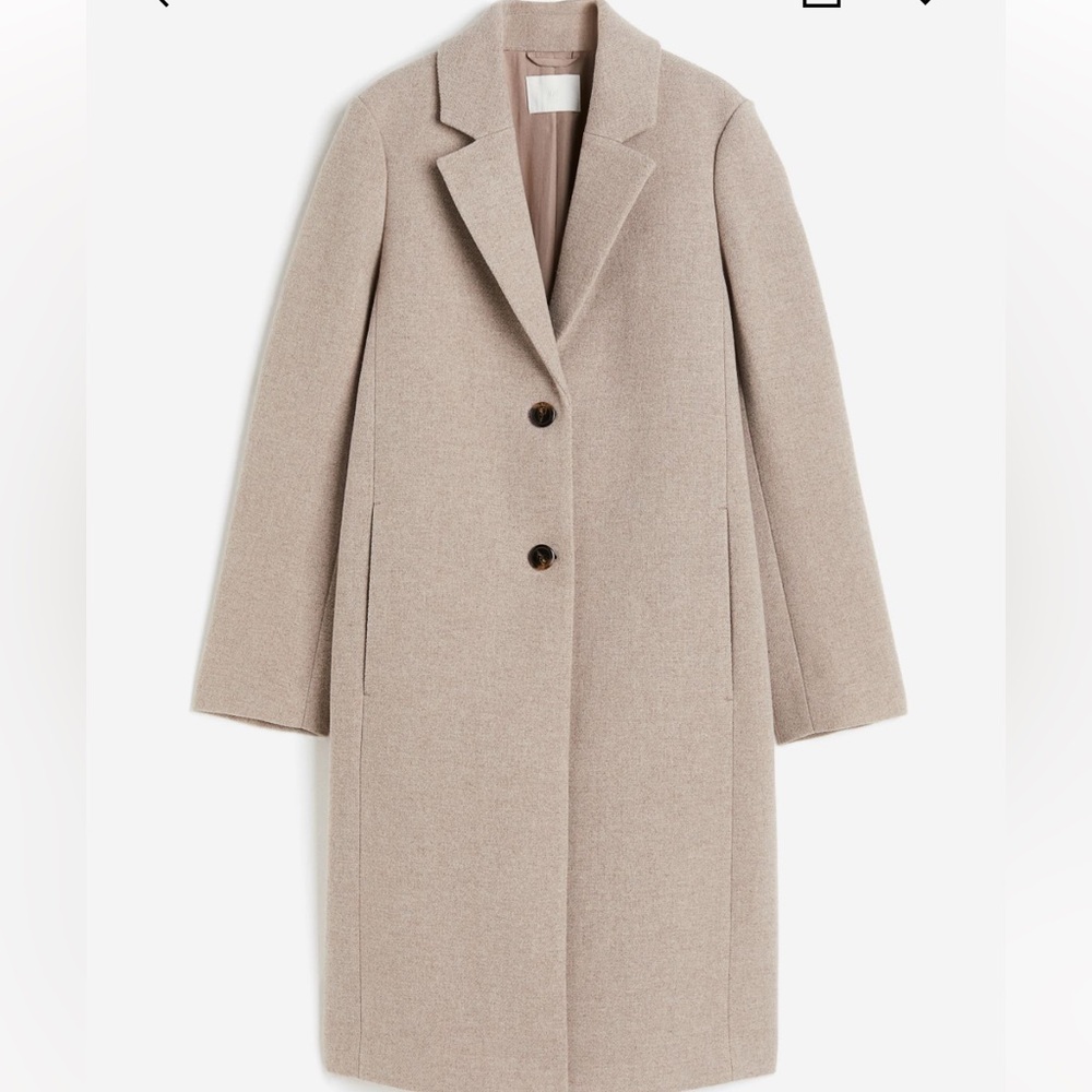 H&M Single Breasted Twill Coat